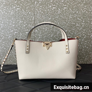 VALENTINO grain calfskin leather bag 0044 white