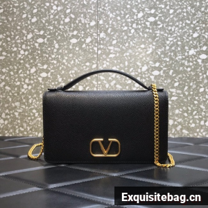 VALENTINO grain calfskin leather bag 0688 black