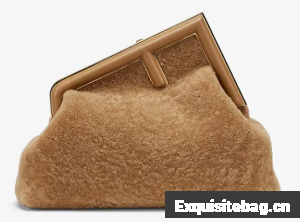 FENDI FIRST MEDIUM sheepskin bag 8BP127AH Beige