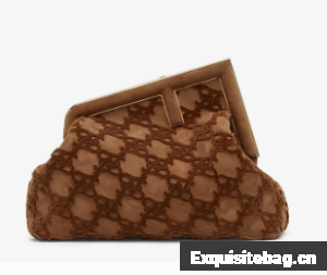 FENDI FIRST MEDIUM suede bag 8BP127A Brown