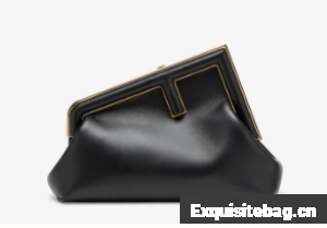 FENDI FIRST SMALL Black leather bag 8BP129A
