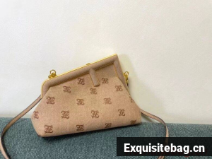 FENDI FIRST SMALL flannel bag with embroidery 8BP129A Beige