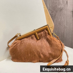 FENDI FIRST SMALL mink bag 8BP129A brown