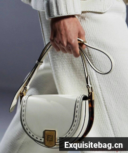 FENDI MOONLIGHT leather bag 8BT346A White