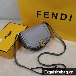 FENDI MOONLIGHT leather bag 8BT346A grey