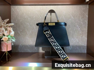 FENDI PEEKABOO ISEEU MEDIUM leather bag 8BN321A6 black