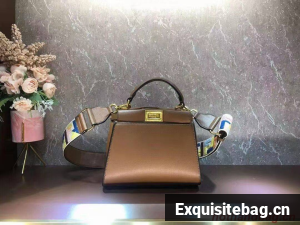 FENDI PEEKABOO ISEEU SMALL leather bag F1615 blackish green
