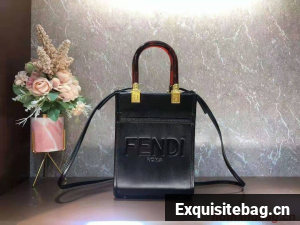 FENDI SUNSHINE SHOPPER leather mini-bag F1620 black