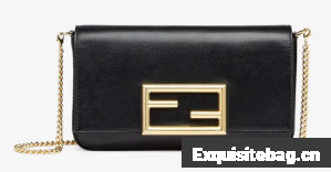 FENDI WALLET ON CHAIN WITH POUCHES leather mini-bag 8BS032 black