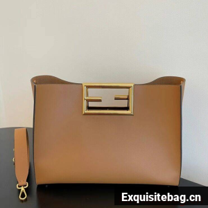 FENDI WAY MEDIUM Brown leather bag 8BH391AAI