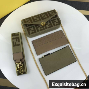 FENDI fabric bag F1230 green