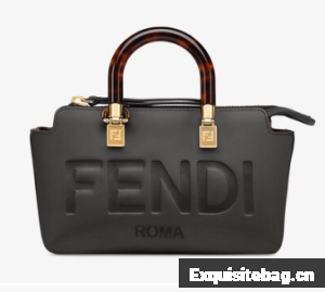 Fendi By The Way Mini Small leather Boston bag 8BS067A black