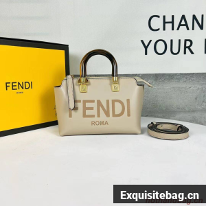 Fendi By The Way Mini Small leather Boston bag 8BS067A dove gray