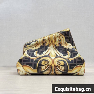 Fendi First Small Fendace Black silk charm 8BP129A