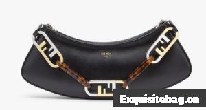 Fendi O Lock Swing Mint green leather pouch 8BS068A black