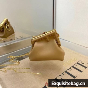 Fendi Original Leather Mini Clutch Bag 56831 Cream