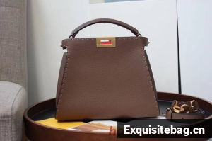 Fendi PEEKABOO ISEEU MEDIUM leather bag 70192 Khaki