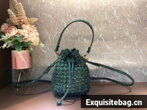 Fendi Weave MON TRESOR mini-bag 8BS010A3 blackish green