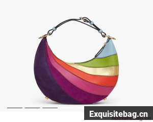 Fendi graphy Small Leather bag with multicolor inlay 8BR798A Rainbow