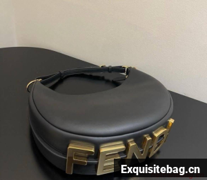 Fendi Praphy Original Leather Big Logo Bag 80056M Black