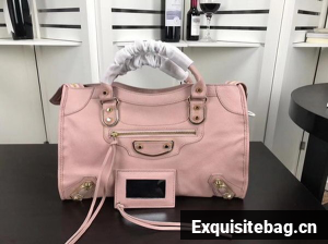 Balenciaga Giant City Gold Studs Handbag B084334 Pink