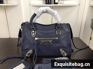 Balenciaga Giant City Gold Studs Handbag B084335 Blue