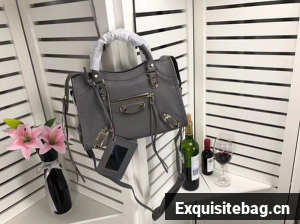 Balenciaga Giant City Gold Studs Handbag B084335 Grey