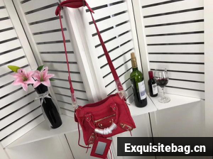 Balenciaga Giant City Gold Studs Handbag B084336 Red