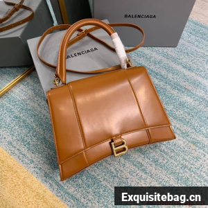 Balenciaga HOURGLASS MEDIUM TOP HANDLE BAG B108892 brown