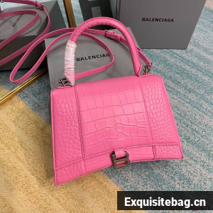 Balenciaga HOURGLASS MEDIUM TOP HANDLE BAG B108892E pink