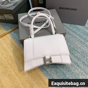 Balenciaga HOURGLASS SMALL TOP HANDLE BAG B108895 white