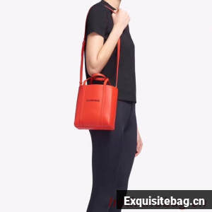 Balenciaga Original Leather Mini Shopper Bag 6696 Red