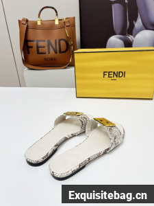 FENDI FFold leather mid-heel sandals 8R8538-3