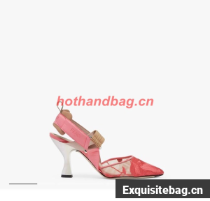 Fendi Colibri mesh high-heeled slingbacks 93291-2