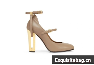 Fendi Delfina Dove gray leather high-heeled court shoes 93658-1