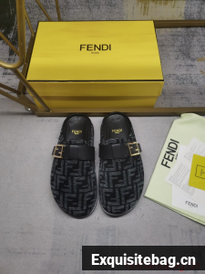 Fendi Feel leather slides 93669-3