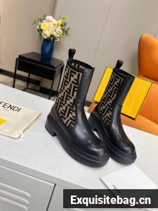 Fendi graphy leather biker boots 93705-1