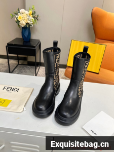 Fendi graphy leather biker boots 93705-2