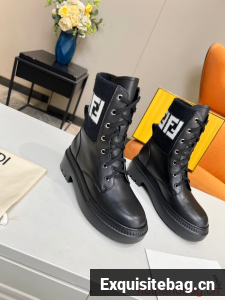 Fendi graphy leather biker boots 93705-5