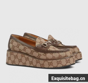 Gucci WOMENS HORSEBIT WEDGE LOAFER 55199-1