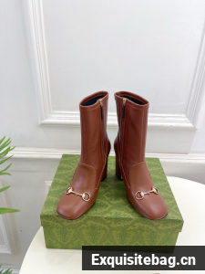 Gucci WOMENS SHORT BOOTS Lambskin heel 6.5CM 55252-2