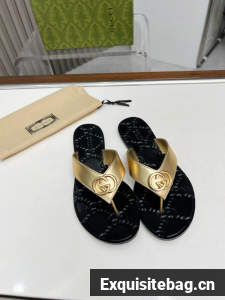 Gucci WOMENS THONG SANDAL WITH DOUBLE G 55296-8
