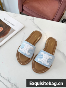 CELINE TRIOMPHE MULE JACQUARD CANVAS 11271-8