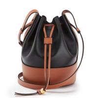 Loewe Small Balloon Bucket Bag In BlackTan Calfskin