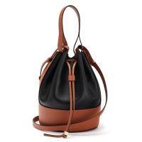 Loewe Medium Balloon Bucket Bag In BlackTan Calfskin