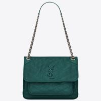 Saint Laurent Medium Niki Bag In Turquoise Vintage Leather