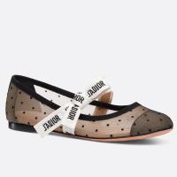 Dior Miss JAdior Ballerina Flats In Dotted Swiss Tulle
