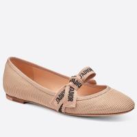 Dior Miss JAdior Ballerina Flats In Nude Technical Canvas