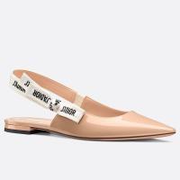Dior JAdior Slingback Ballerina Flats In Nude Patent Leather