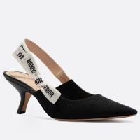 Dior JAdior Slingback Pumps 65mm In Black Technical Fabric